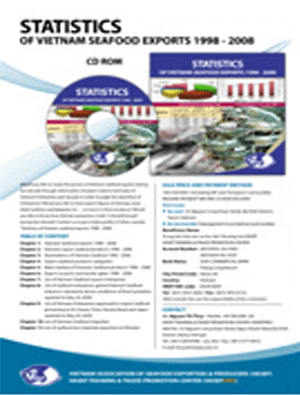 CD ROM  Statistics of Vietnam Seafood Exports 1998 - 2008 ( English)